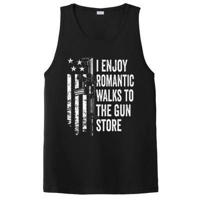 I Enjoy Romantic Walks To The Gun Store Pro Gun Owner Rights PosiCharge Competitor Tank