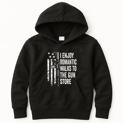 I Enjoy Romantic Walks To The Gun Store Pro Gun Owner Rights Kids Hoodie