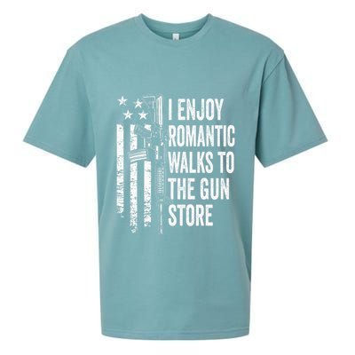 I Enjoy Romantic Walks To The Gun Store Pro Gun Owner Rights Sueded Cloud Jersey T-Shirt