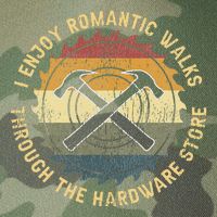 I Enjoy Romantic Walks Handyman Hardware Store Tools Legacy Tie Dye Trucker Hat