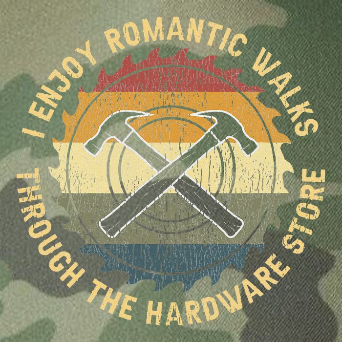 I Enjoy Romantic Walks Handyman Hardware Store Tools Legacy Tie Dye Trucker Hat