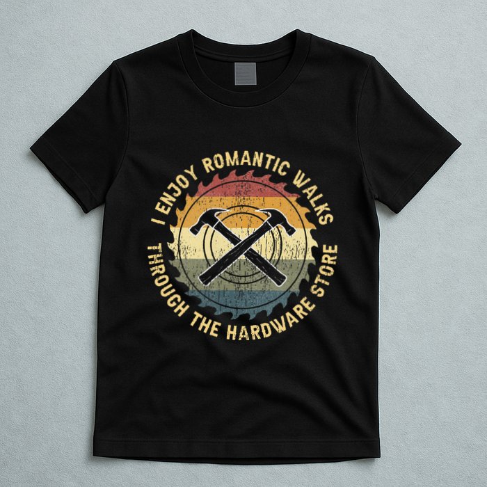 I Enjoy Romantic Walks Handyman Hardware Store Tools T-Shirt