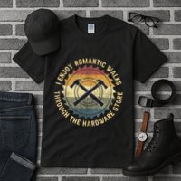 I Enjoy Romantic Walks Handyman Hardware Store Tools Tall T-Shirt