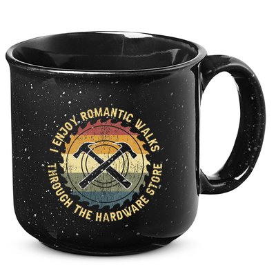 I Enjoy Romantic Walks Handyman Hardware Store Tools 15oz Campfire Ceramic Mug