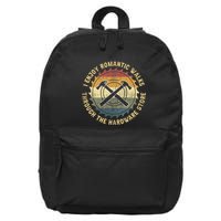 I Enjoy Romantic Walks Handyman Hardware Store Tools 16 in Basic Backpack