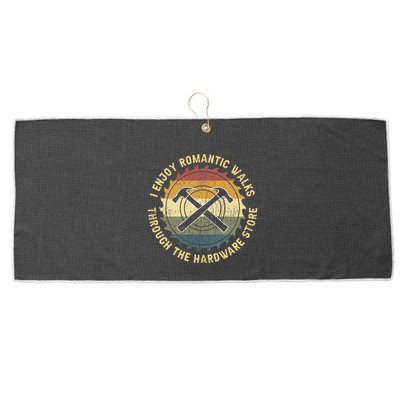 I Enjoy Romantic Walks Handyman Hardware Store Tools Large Microfiber Waffle Golf Towel