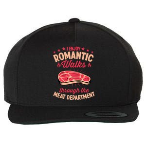 I Enjoy Rotic Walks Through The Meat Departt Funny Gift Wool Snapback Cap