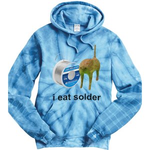 I Eat Solder Cursed Cat Meme Funny Costume Tie Dye Hoodie