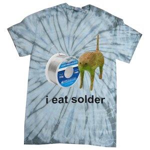 I Eat Solder Cursed Cat Meme Funny Costume Tie-Dye T-Shirt