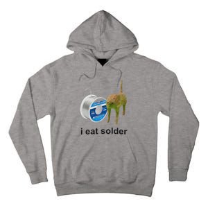 I Eat Solder Cursed Cat Meme Funny Costume Tall Hoodie