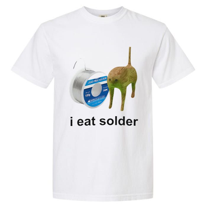 I Eat Solder Cursed Cat Meme Funny Costume Garment-Dyed Heavyweight T-Shirt