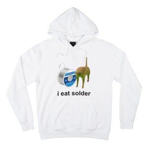 I Eat Solder Cursed Cat Meme Funny Costume Hoodie