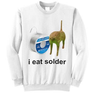 I Eat Solder Cursed Cat Meme Funny Costume Sweatshirt