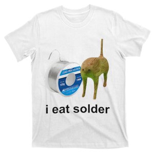 I Eat Solder Cursed Cat Meme Funny Costume T-Shirt