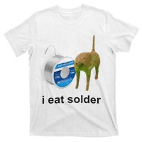 I Eat Solder Cursed Cat Meme Funny Costume T-Shirt