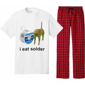 I Eat Solder Cursed Cat Meme Funny Costume Pajama Set