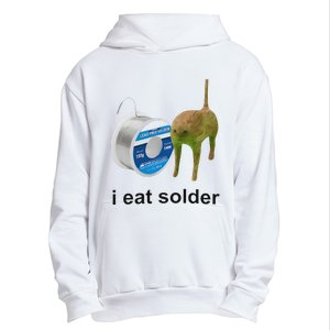 I Eat Solder Cursed Cat Meme Funny Costume Urban Pullover Hoodie