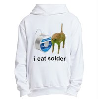 I Eat Solder Cursed Cat Meme Funny Costume Urban Pullover Hoodie