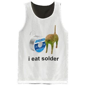 I Eat Solder Cursed Cat Meme Funny Costume Mesh Reversible Basketball Jersey Tank