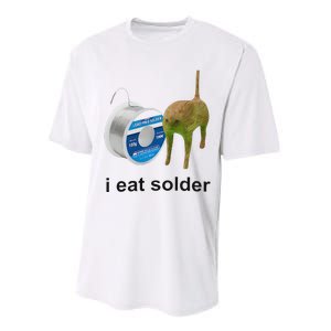 I Eat Solder Cursed Cat Meme Funny Costume Performance Sprint T-Shirt