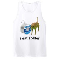 I Eat Solder Cursed Cat Meme Funny Costume PosiCharge Competitor Tank