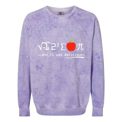 I Eight Sum Pi I Ate Some Pie And It Was Delicious Pi Day Colorblast Crewneck Sweatshirt