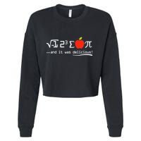 I Eight Sum Pi I Ate Some Pie And It Was Delicious Pi Day Cropped Pullover Crew