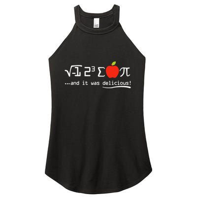 I Eight Sum Pi I Ate Some Pie And It Was Delicious Pi Day Women's Perfect Tri Rocker Tank