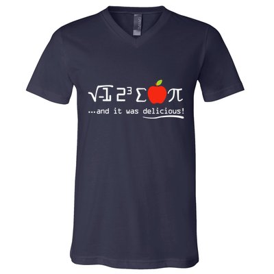 I Eight Sum Pi I Ate Some Pie And It Was Delicious Pi Day V-Neck T-Shirt