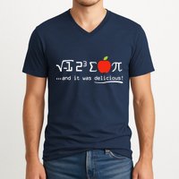 I Eight Sum Pi I Ate Some Pie And It Was Delicious Pi Day V-Neck T-Shirt