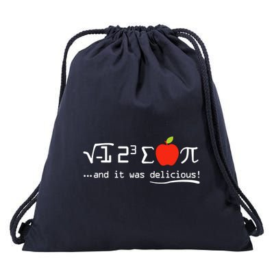 I Eight Sum Pi I Ate Some Pie And It Was Delicious Pi Day Drawstring Bag