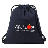 I Eight Sum Pi I Ate Some Pie And It Was Delicious Pi Day Drawstring Bag