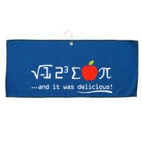 I Eight Sum Pi I Ate Some Pie And It Was Delicious Pi Day Large Microfiber Waffle Golf Towel