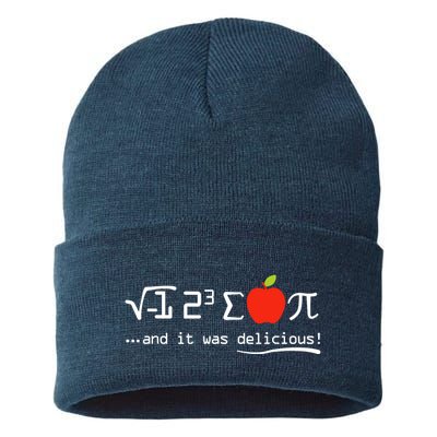 I Eight Sum Pi I Ate Some Pie And It Was Delicious Pi Day Sustainable Knit Beanie
