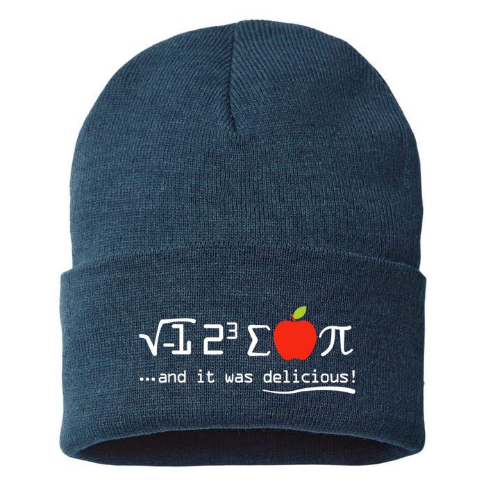 I Eight Sum Pi I Ate Some Pie And It Was Delicious Pi Day Sustainable Knit Beanie