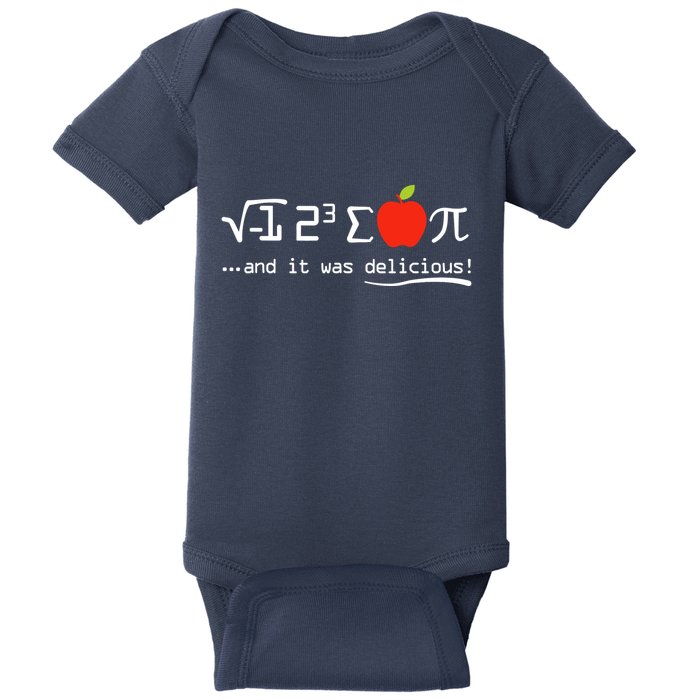 I Eight Sum Pi I Ate Some Pie And It Was Delicious Pi Day Baby Bodysuit