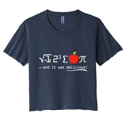 I Eight Sum Pi I Ate Some Pie And It Was Delicious Pi Day Crop Top
