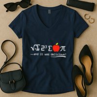 I Eight Sum Pi I Ate Some Pie And It Was Delicious Pi Day Women's V-Neck T-Shirt