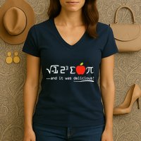 I Eight Sum Pi I Ate Some Pie And It Was Delicious Pi Day Women's V-Neck T-Shirt