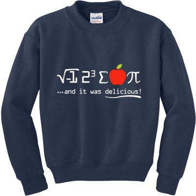 I Eight Sum Pi I Ate Some Pie And It Was Delicious Pi Day Kids Sweatshirt