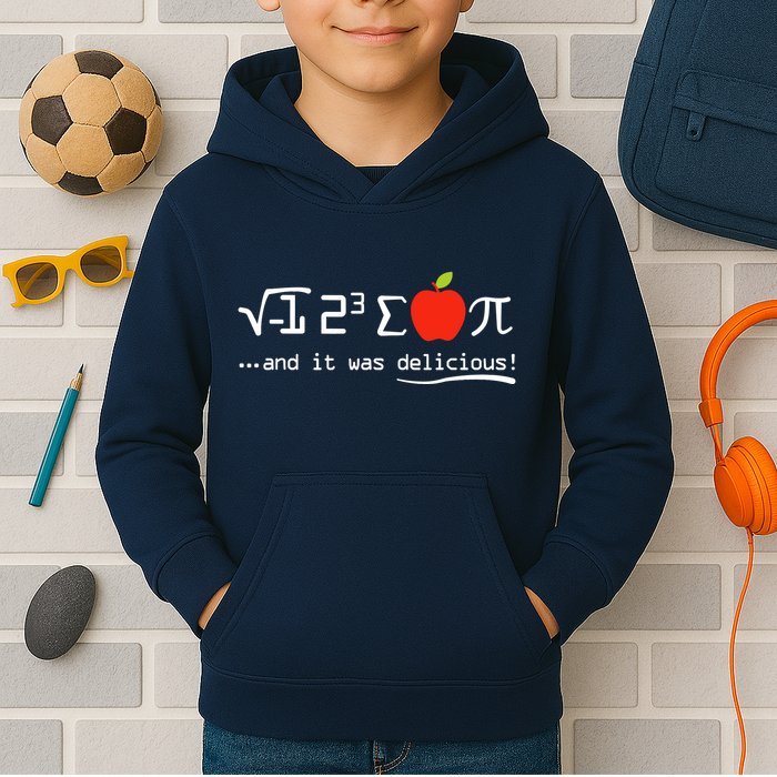 I Eight Sum Pi I Ate Some Pie And It Was Delicious Pi Day Kids Hoodie