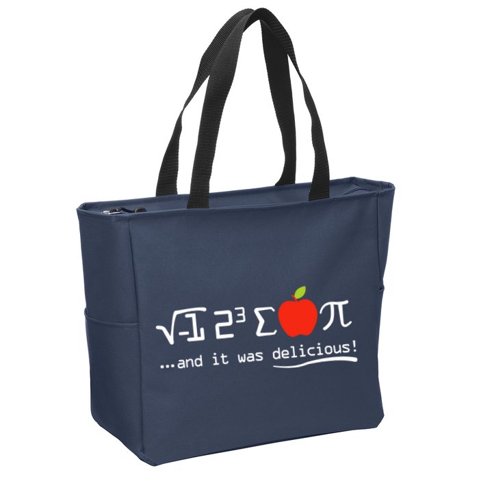 I Eight Sum Pi I Ate Some Pie And It Was Delicious Pi Day Zip Tote Bag