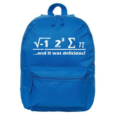 I Eight Sum Pi I Ate Some Pie And It Was Delicious Gift 16 in Basic Backpack