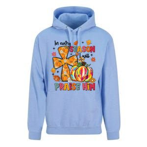 In Every Season I Will Praise Him Fall Autumn Christian Unisex Surf Hoodie