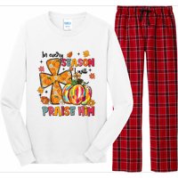 In Every Season I Will Praise Him Fall Autumn Christian Long Sleeve Pajama Set