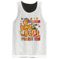 In Every Season I Will Praise Him Fall Autumn Christian Mesh Reversible Basketball Jersey Tank