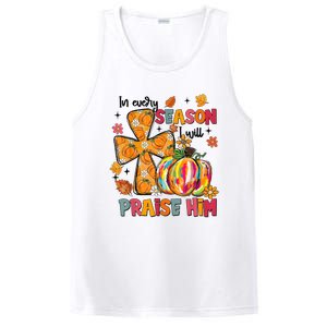 In Every Season I Will Praise Him Fall Autumn Christian PosiCharge Competitor Tank