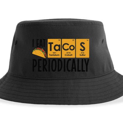 I Eat Tacos Periodically Science Taco Food Pun Taco Lovers Sustainable Bucket Hat