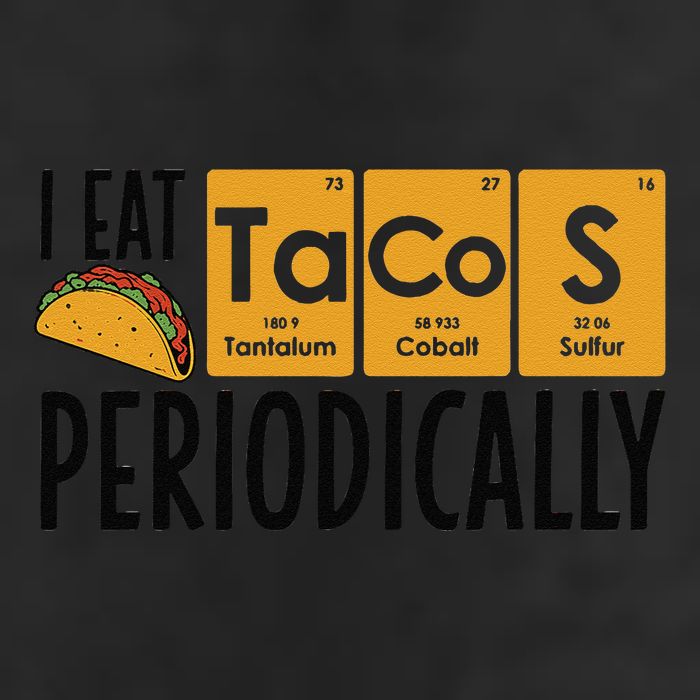 I Eat Tacos Periodically Science Taco Food Pun Taco Lovers Adult Drive Performance Visor