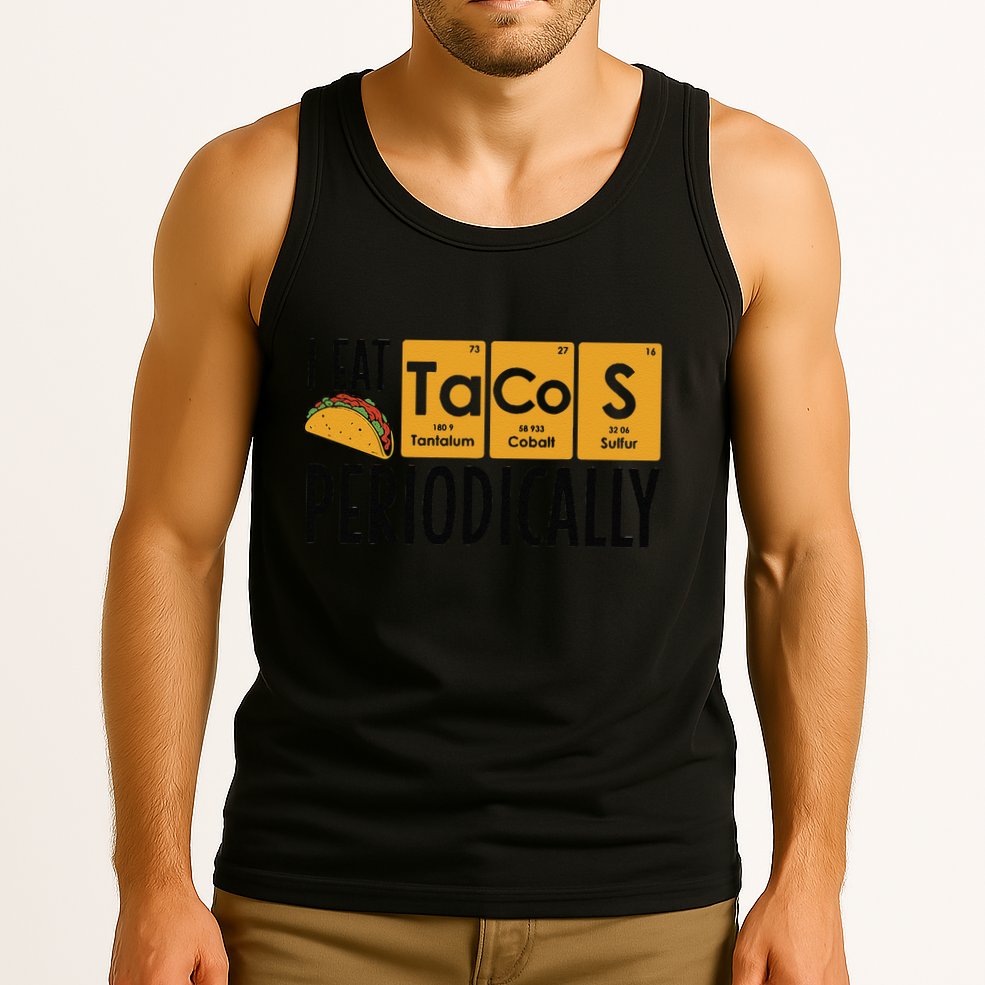 I Eat Tacos Periodically Science Taco Food Pun Taco Lovers Tank Top